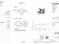 Diamant - 1.01 carat briljant geslepen diamant met een igi certificaat (gecertificeerd) - afbeelding 3 van  5