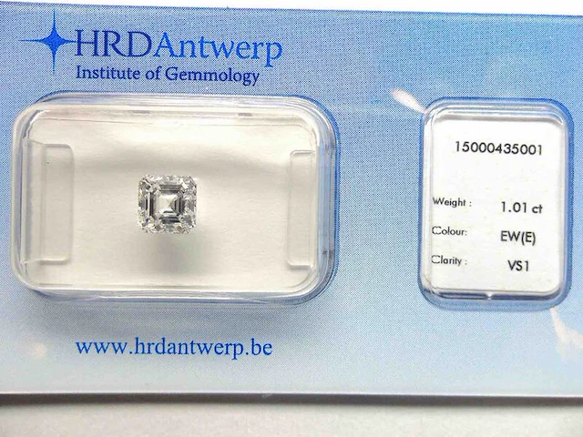 Diamant - 1.01 carat echte diamant (gecertificeerd) - afbeelding 2 van  5