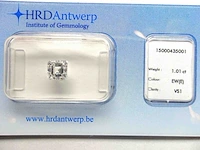 Diamant - 1.01 carat echte diamant (gecertificeerd) - afbeelding 2 van  5