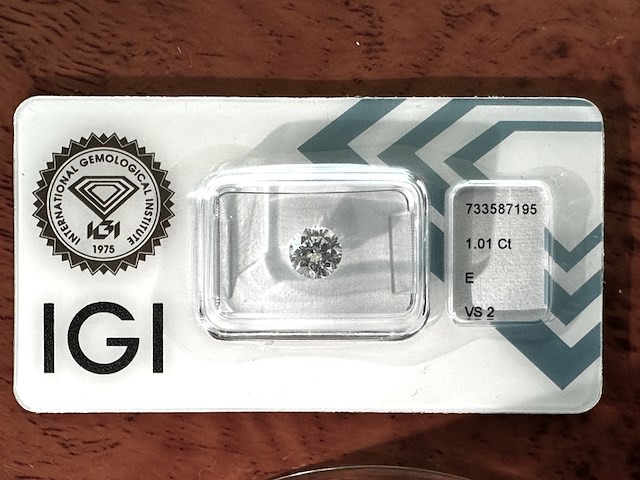 Diamant - 1.01 carat echte natuurlijke starcut briljant geslepen diamant (gecertificeerd) - afbeelding 1 van  5