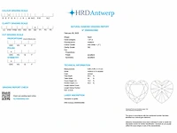 Diamant - 1.01 carat hart geslepen diamant met een hrd certificaat (gecertificeerd) - afbeelding 3 van  5