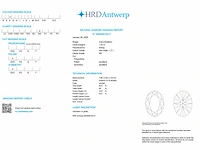 Diamant - 1.01 carat ovaal geslepen diamant met een hrd certificaat (gecertificeerd) - afbeelding 3 van  5