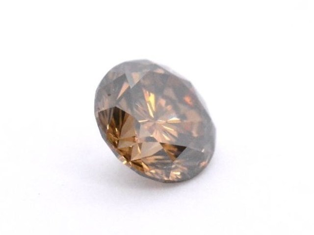 Diamant - 1.02 carat natuurlijke cognac gekleurde diamant (gecertificeerd) - afbeelding 1 van  3