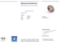 Diamant - 1.02 carat natuurlijke cognac gekleurde diamant (gecertificeerd) - afbeelding 3 van  3
