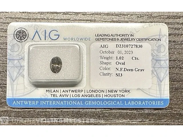 Diamant - 1.02 karaat echte diamant (gecertificeerd) - afbeelding 2 van  8