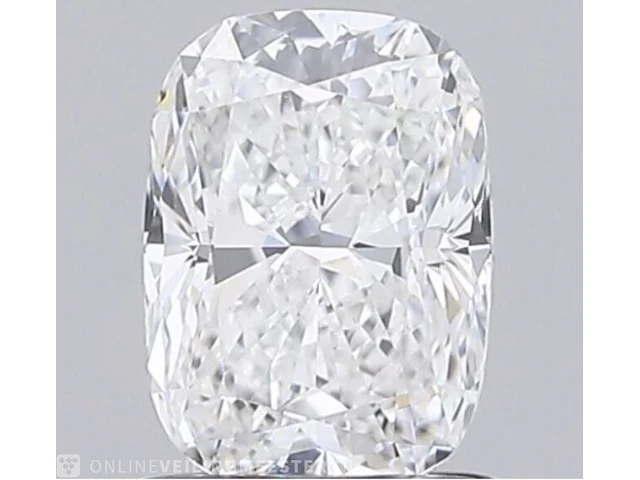 Diamant - 1.02 karaat kussenvorm geslepen diamant (gecertificeerd) - afbeelding 1 van  5