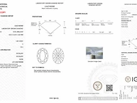 Diamant - 1.02 karaat ovaal geslepen diamant (gecertificeerd) - afbeelding 3 van  4
