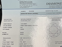 Diamant - 1.03 carat groene diamant (gecertificeerd) - afbeelding 3 van  5