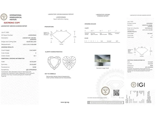 Diamant - 1.04 karaat diamant (gecertificeerd) - afbeelding 3 van  4