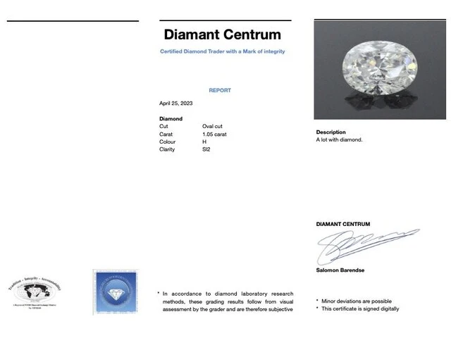 Diamant - 1.05 karaat - echte diamant - afbeelding 2 van  8