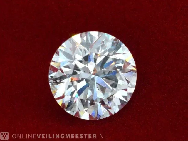 Diamant - 1.05 karaat briljant geslepen diamant (gecertificeerd) - afbeelding 1 van  4