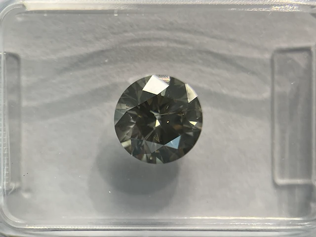 Diamant - 1.06 carat natuurlijk bruine diamant (gecertificeerd) - afbeelding 2 van  5