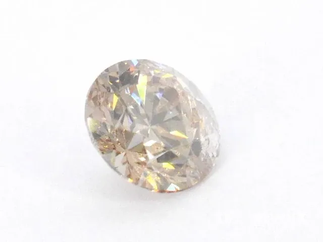 Diamant - 1.06 karaat echte champagne gekleurde diamant (gecertificeerd) - afbeelding 2 van  3