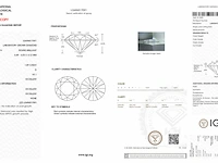 Diamant - 1.09 carat round brilliant ( igi gecertificeerd ) - afbeelding 3 van  3