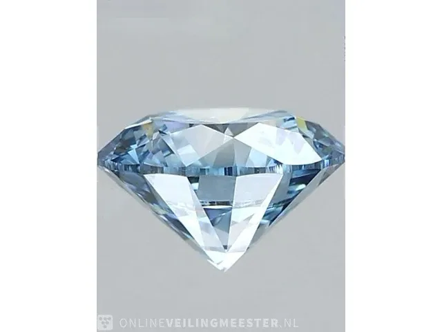 Diamant - 1.09 karaat diamant fancy vivid blue (igi gecertificeerd) - afbeelding 4 van  5