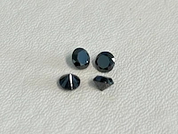 Diamant - 1.10 carat natuurlijke zwarte diamant (gecertificeerd) - afbeelding 1 van  4