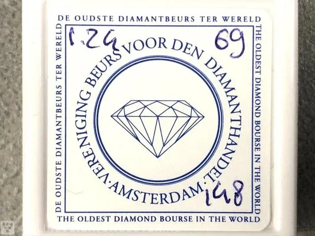 Diamant - 1.24 karat zwarte diamant (gecertificeerd) - afbeelding 2 van  2