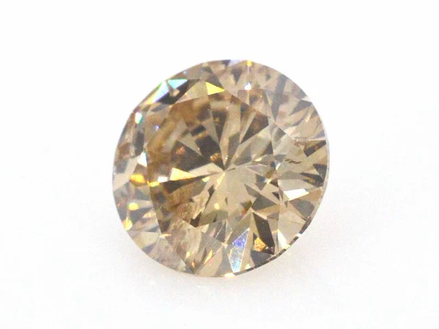 Diamant - 1.46 carat echte champagne gekleurde diamant (gecertificeerd) - afbeelding 1 van  4
