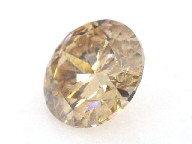 Diamant - 1.46 carat echte champagne gekleurde diamant (gecertificeerd) - afbeelding 2 van  4