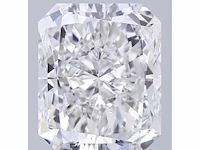 Diamant - 1.55 carat radiant geslepen diamant (gecertificeerd) - afbeelding 1 van  3
