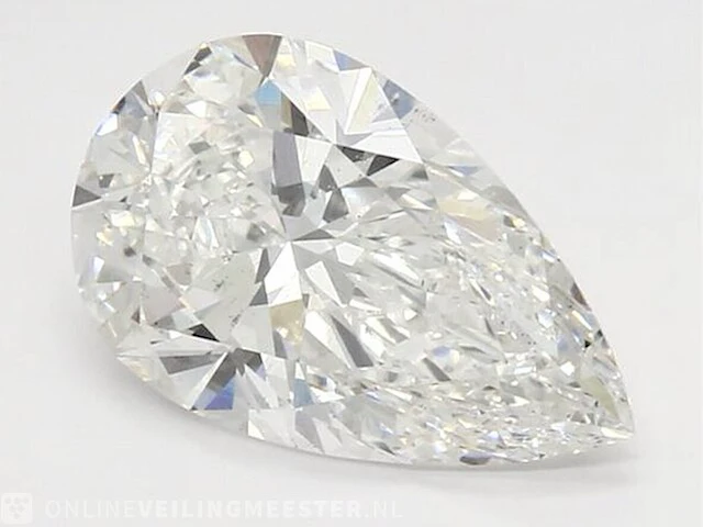 Diamant - 1.55 karaat peer vorm geslepen diamant (gecertificeerd) - afbeelding 2 van  6
