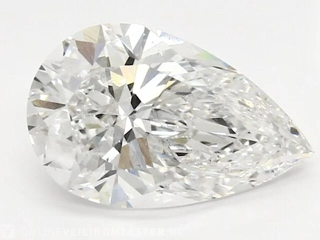 Diamant - 1.55 karaat peer vorm geslepen diamant (gecertificeerd) - afbeelding 4 van  6