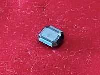 Diamant - 1.57 carat echte natuurlijke zwarte diamant in smaragd vorm (gecertificeerd) - afbeelding 1 van  5