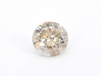 Diamant - 1.60 carat champagne gekleurde diamant (gecertificeerd) - afbeelding 1 van  4