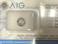 Diamant - 1.60 karaat echte diamant (gecertificeerd) - afbeelding 1 van  5