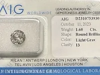 Diamant - 1.60 karaat echte diamant (gecertificeerd) - afbeelding 3 van  5
