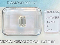 Diamant - 1.77 carat echte natuurlijke emerald geslepen diamant - afbeelding 1 van  3