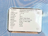 Diamant - 1.77 carat echte natuurlijke emerald geslepen diamant - afbeelding 2 van  3