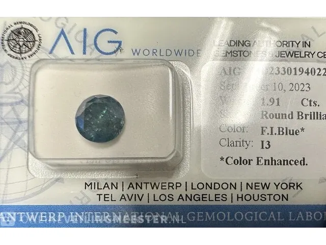 Diamant - 1.91 karaat echte diamant (gecertificeerd) - afbeelding 8 van  8