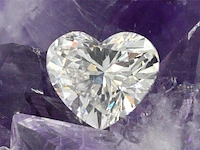 Diamant - 2.00 carat hart geslepen diamant met een hrd certificaat (gecertificeerd - afbeelding 2 van  5
