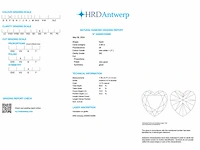 Diamant - 2.00 carat hart geslepen diamant met een hrd certificaat (gecertificeerd - afbeelding 3 van  5