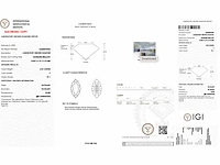 Diamant - 2.00 carat marquise geslepen diamant (gecertificeerd) - afbeelding 3 van  3