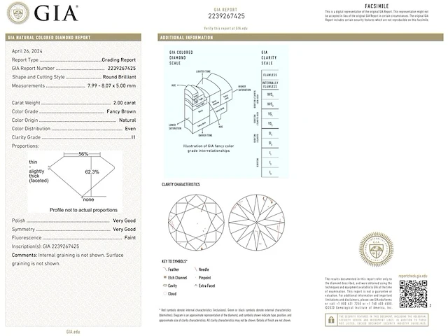 Diamant - 2.00 carat natuurlijke briljant geslepen diamant (gecertificeerd) - afbeelding 3 van  7