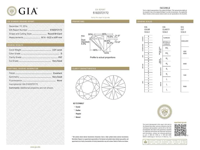Diamant - 2.01 carat echte diamant (gecertificeerd) - afbeelding 4 van  6