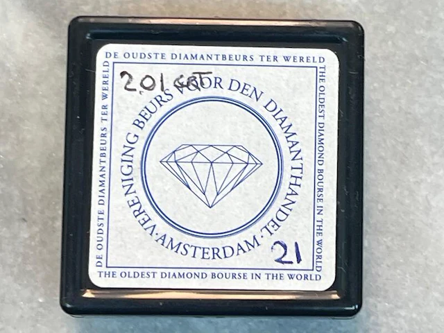Diamant - 2.01 carat echte natuurlijke prinses geslepen diamanten - afbeelding 2 van  4