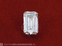 Diamant - 2.03 karaat emerald geslepen diamant (gecertificeerd) - afbeelding 1 van  6