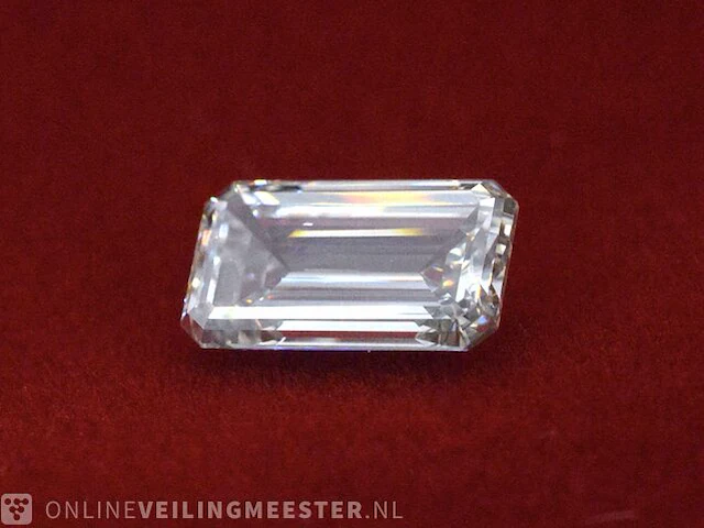 Diamant - 2.03 karaat emerald geslepen diamant (gecertificeerd) - afbeelding 2 van  6