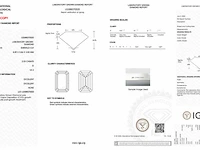 Diamant - 2.03 karaat emerald geslepen diamant (gecertificeerd) - afbeelding 3 van  6