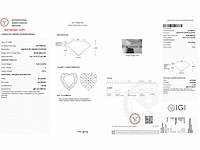 Diamant - 2.08 carat hart vorm geslepen diamant (gecertificeerd) - afbeelding 3 van  3
