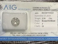 Diamant - 2.20 karaat echte diamant (gecertificeerd) - afbeelding 5 van  6