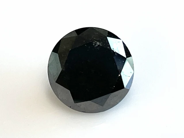 Diamant - 2.53 carat natuurlijke zwarte diamant (gecertificeerd) - afbeelding 1 van  5