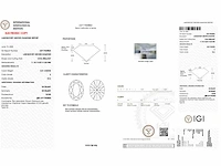 Diamant - 3.01 carat ovaal geslepen geslepen diamant (gecertificeerd) - afbeelding 3 van  3