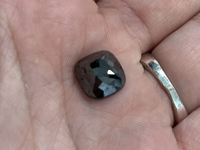 Diamant - 4.05 carat echte natuurlijke zwarte diamant (gecertificeerd) - afbeelding 2 van  4