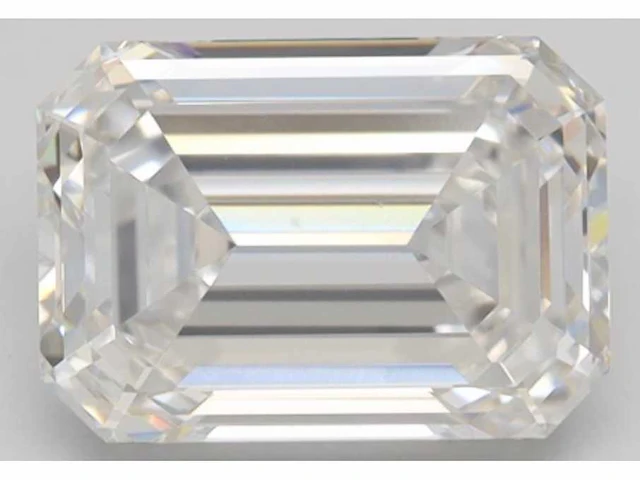 Diamant - 4.08 carat emerald geslepen diamant (gecertificeerd) - afbeelding 1 van  3