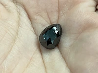 Diamant - 4.55 carat natuurlijke zwarte diamant (gecertificeerd) - afbeelding 2 van  4