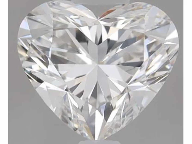 Diamant - 5.02 carat hart vorm geslepen diamant (gecertificeerd) - afbeelding 1 van  3